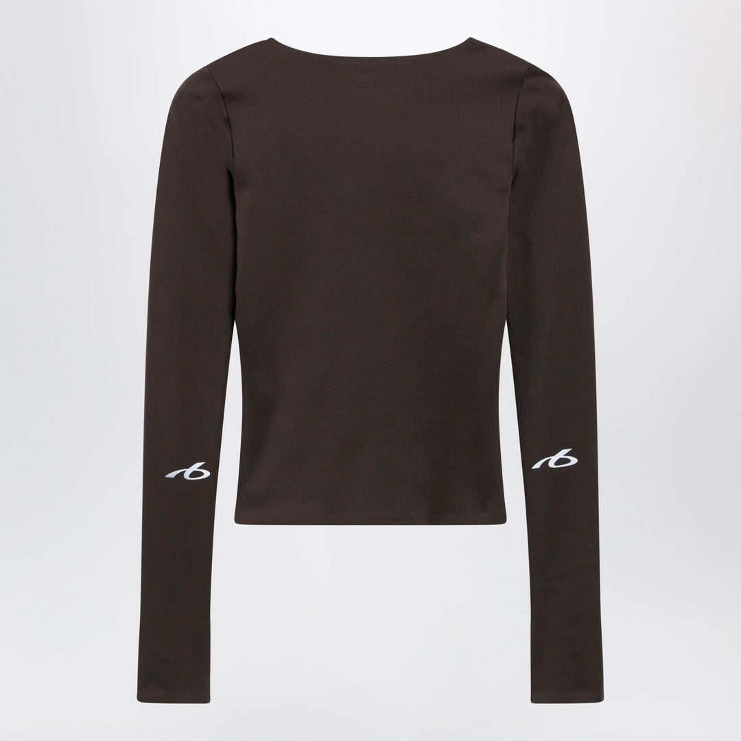 Balenciaga - Techwear top in khaki/neon pink technical fabric
