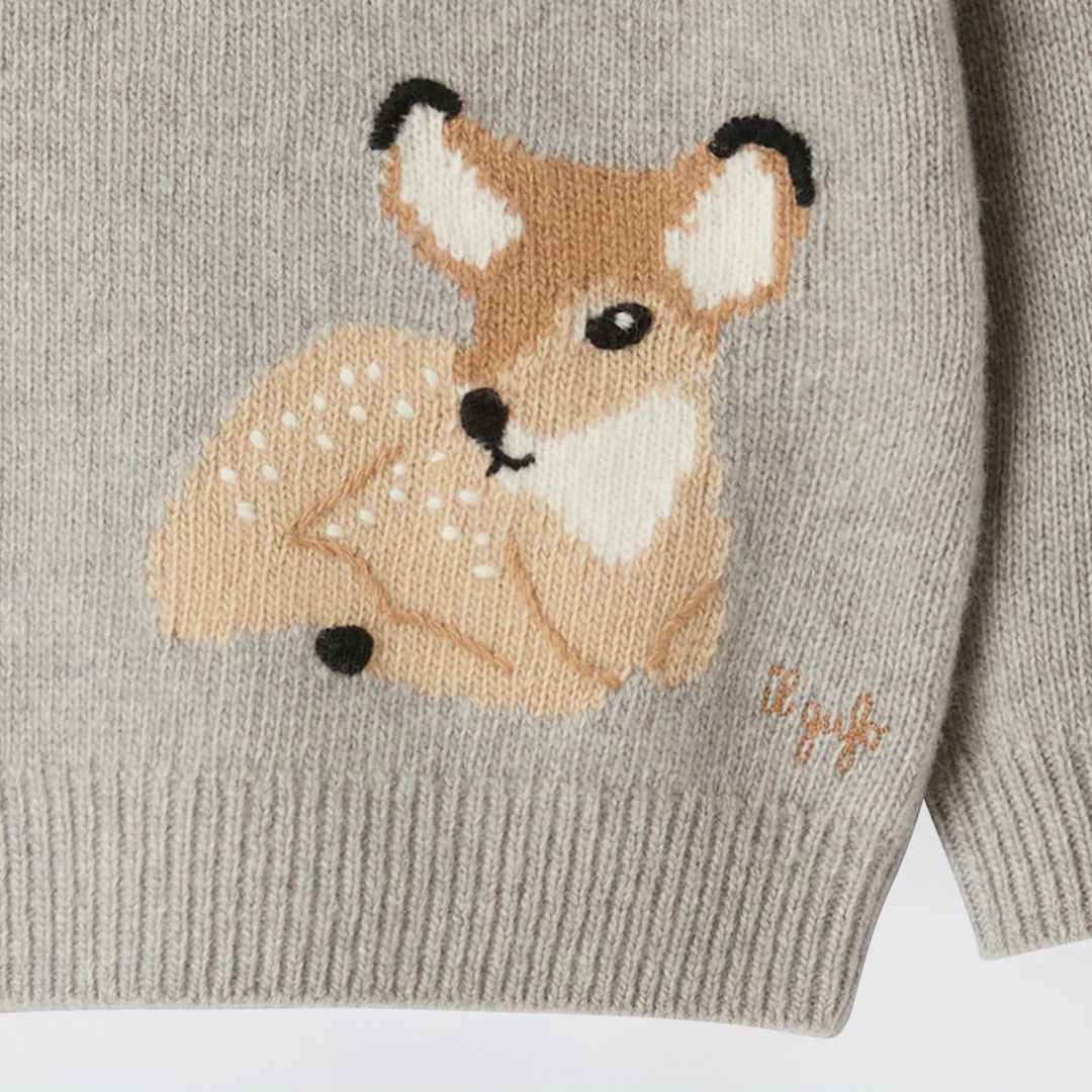 Il Gufo - Grey mélange wool jumper