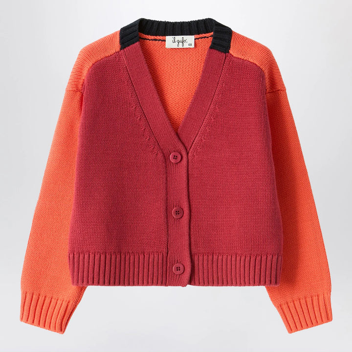 Il Gufo - Color-block organic cotton cardigan