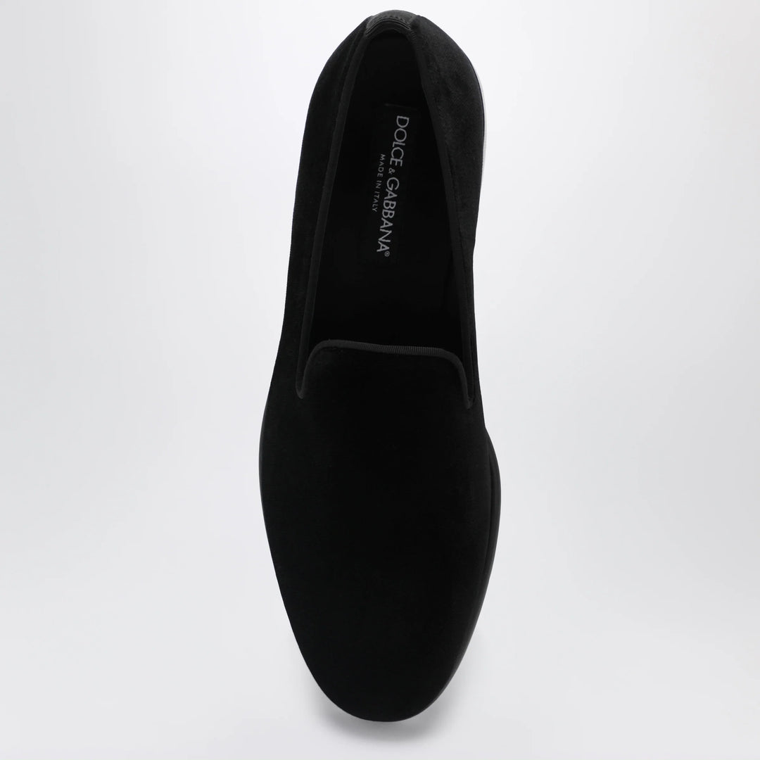Dolce&amp;Gabbana - Black velvet goatskin loafers