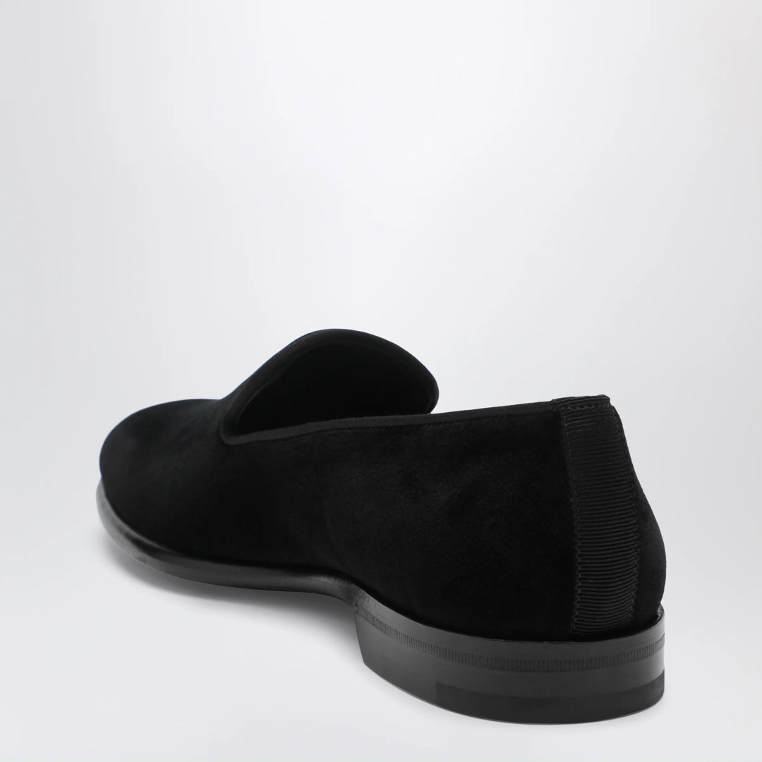 Dolce&amp;Gabbana - Black velvet goatskin loafers