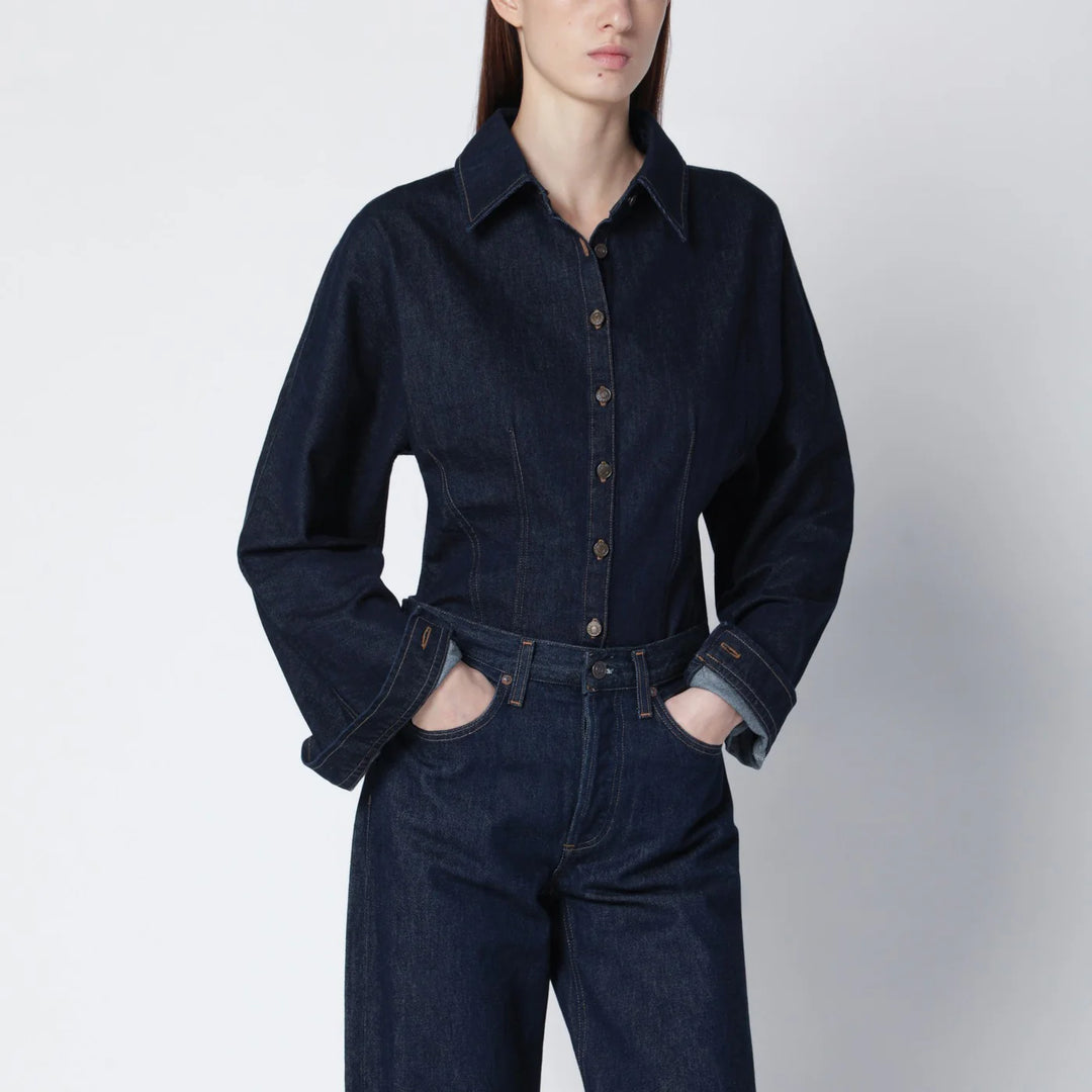 AGOLDE - Dark indigo denim shirt