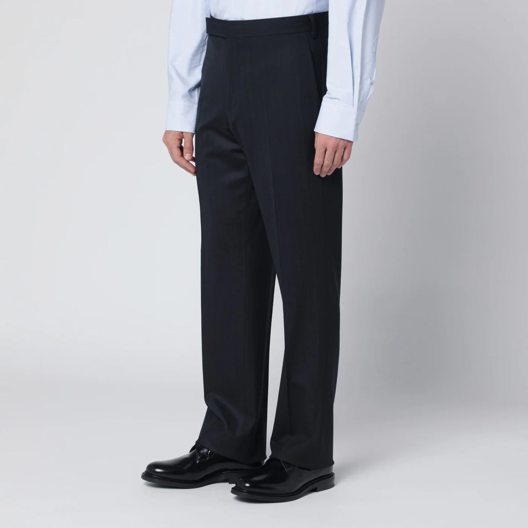 Lardini - Blue wool blend trousers