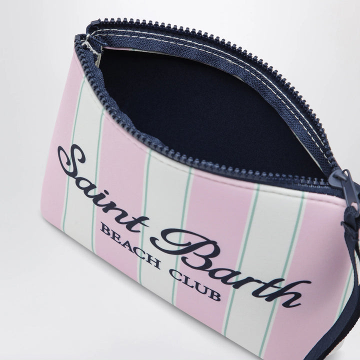MC2 Saint Barth - Pink striped Aline scuba pouch