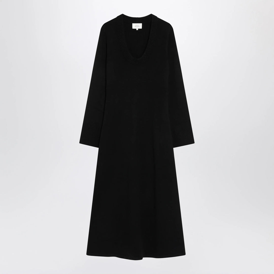 LouLou De Saison - Long black Ari knit dress
