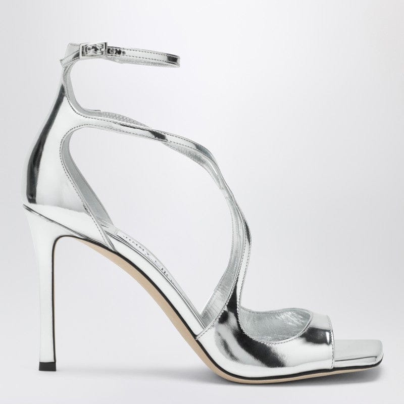 Shoes Jimmy Choo - Azia 95 metallic silver sandals - 40 IT Brand