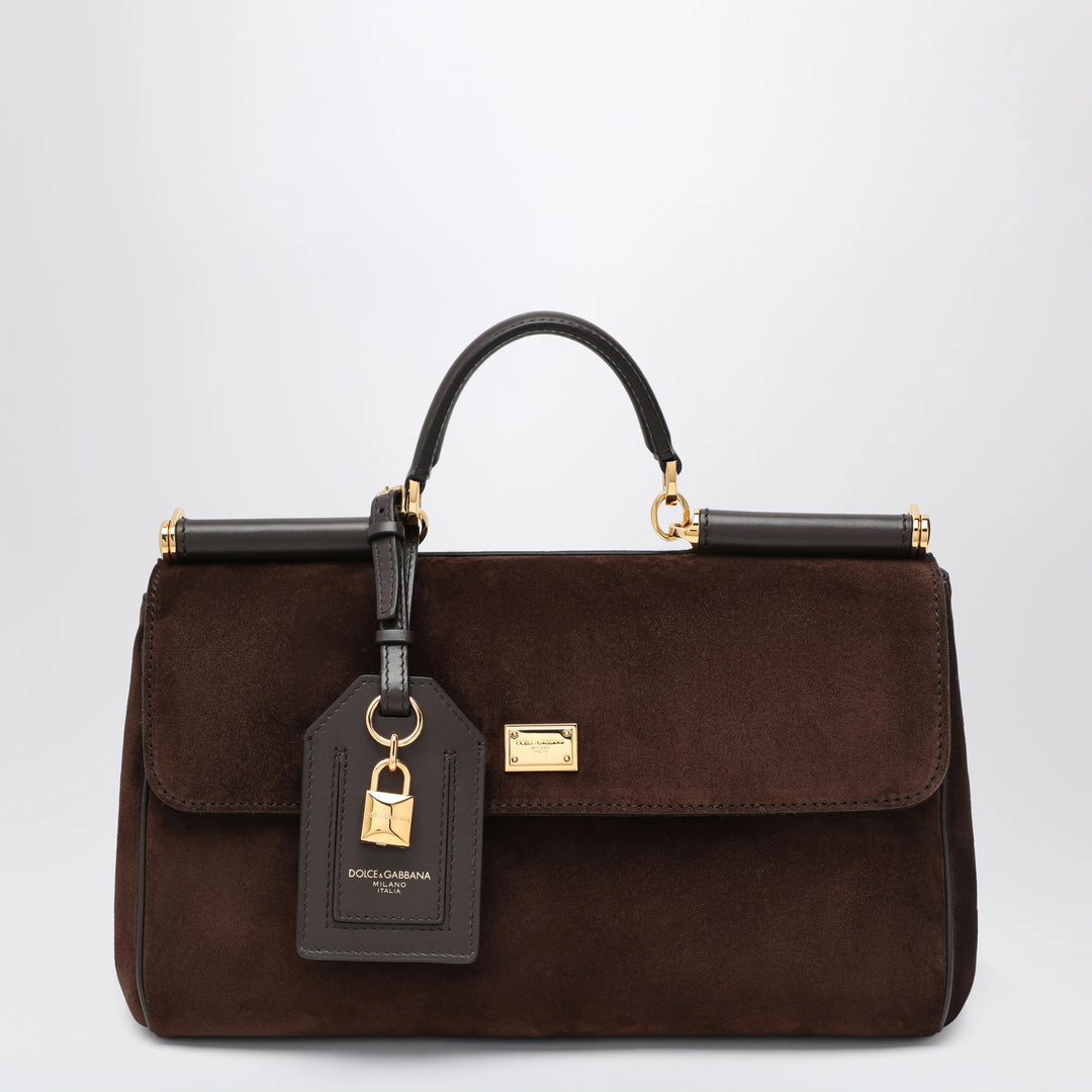 Dolce&amp;Gabbana - Brown suede leather bag My Sicily