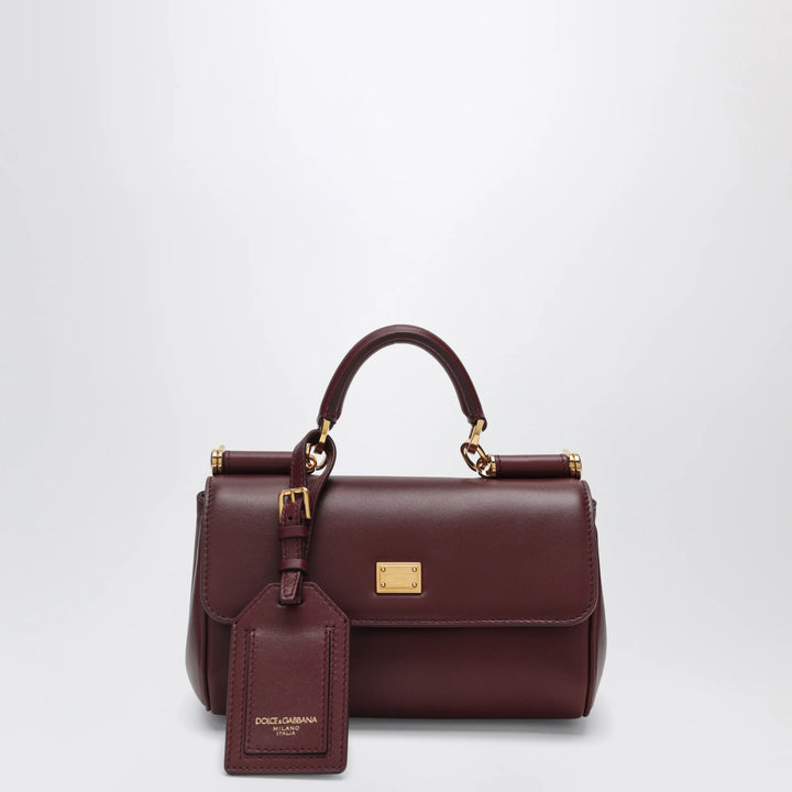 Dolce&amp;Gabbana - My Sicily mini bordeaux plongé leather bag