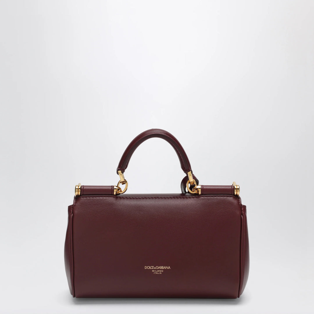 Dolce&amp;Gabbana - My Sicily mini bordeaux plongé leather bag