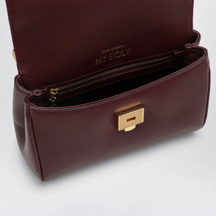 Dolce&amp;Gabbana - My Sicily mini bordeaux plongé leather bag