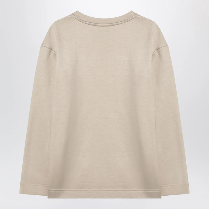 Max Mara - Beige sweatshirt in silk blend