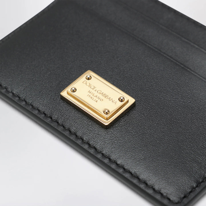 Dolce&amp;Gabbana - Black plongé calf leather card holder