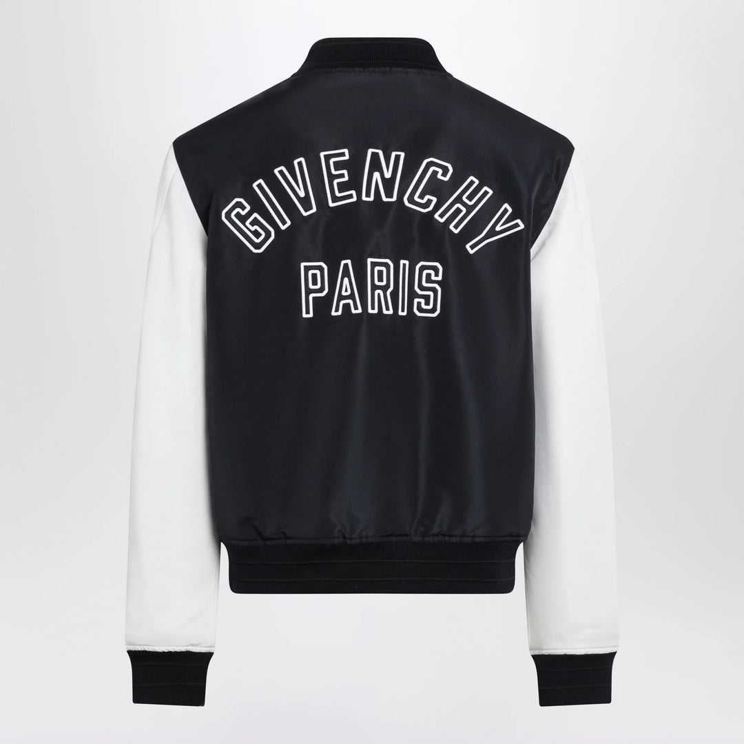 Givenchy - Navy/White Satin Varsity Jacket