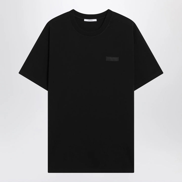 Givenchy - Black cotton T-shirt with logo patch