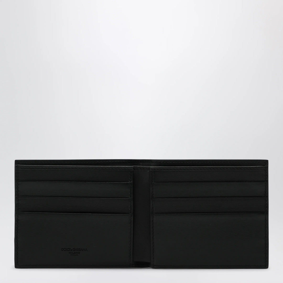 Dolce&amp;Gabbana - Woven plongé calfskin wallet in black