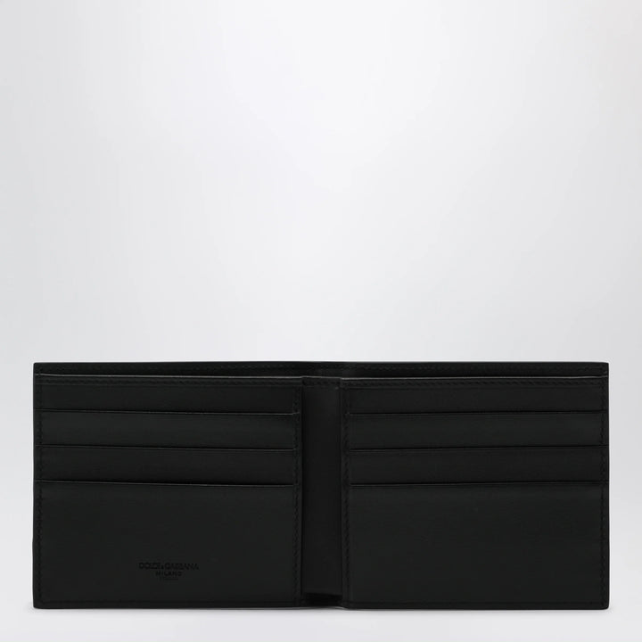Dolce&amp;Gabbana - Woven plongé calfskin wallet in black
