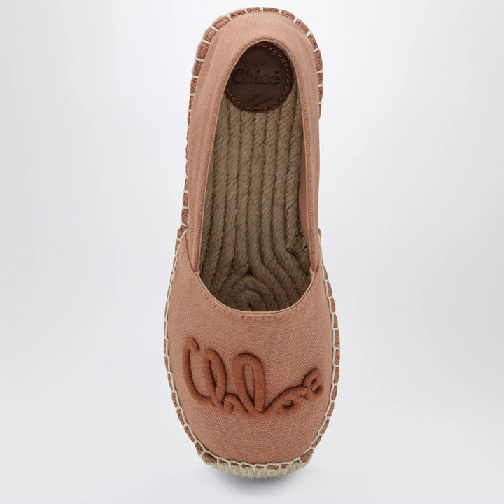 Chloé - Pink espadrilles with logo embroidery