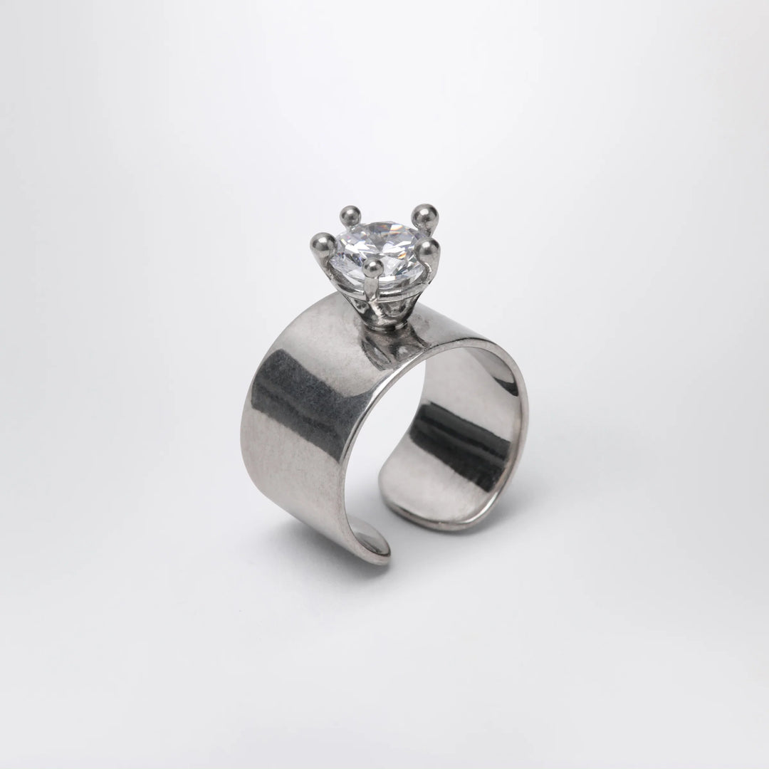 PANCONESI - Armour Ring Small with Diamonds