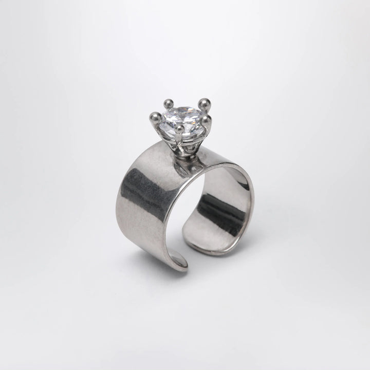 PANCONESI - Armour Ring Small with Diamonds
