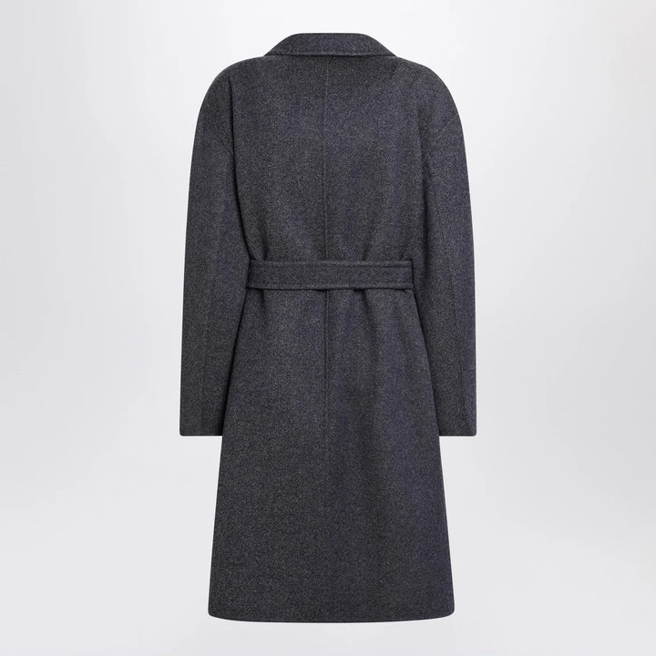 Max Mara - Blue wool coat with denim effect