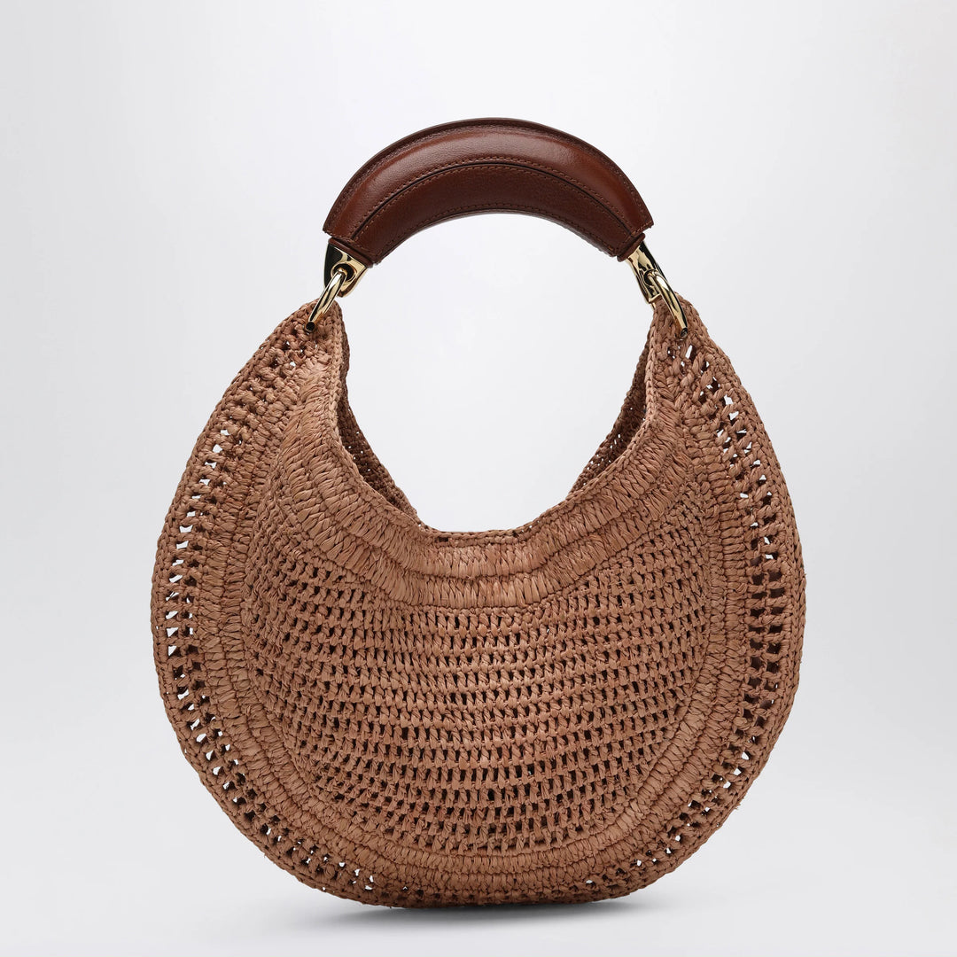 Chloé - Borsa Hobo Summer Banana in rafia beige