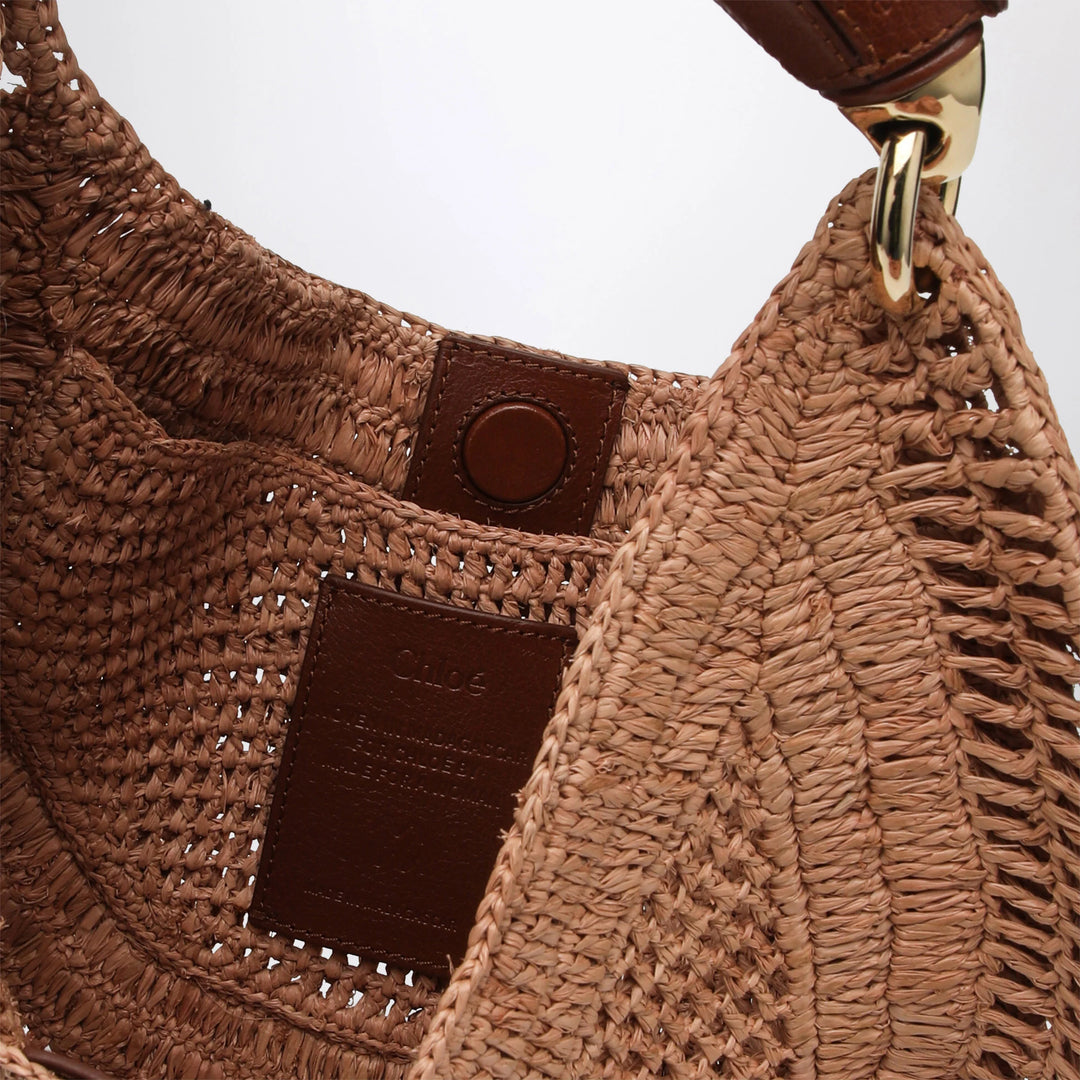 Chloé - Borsa Hobo Summer Banana in rafia beige