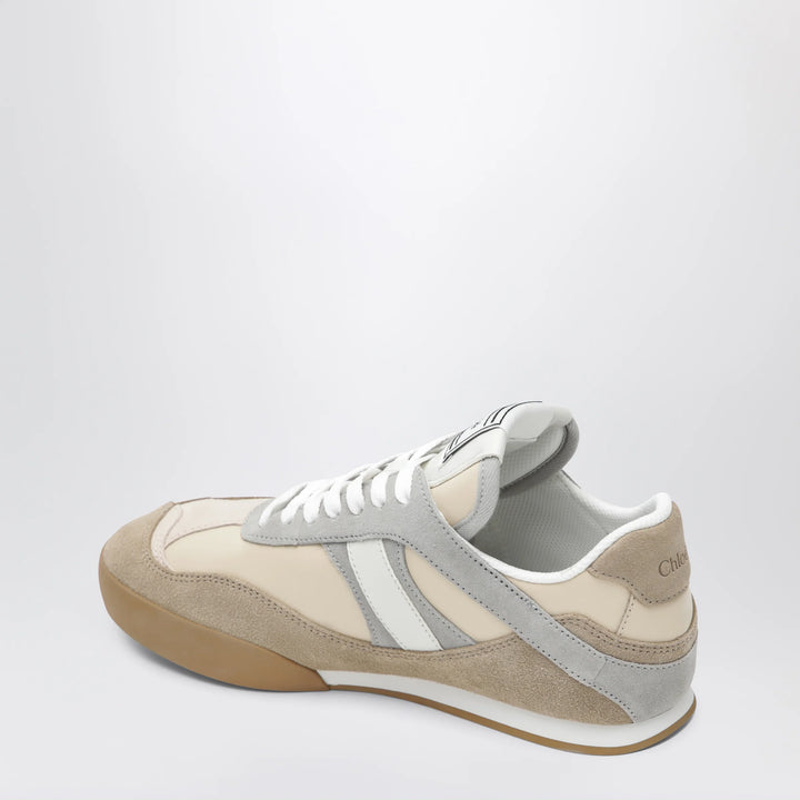 Chloé - Kick sneakers in leather and suede in dove grey