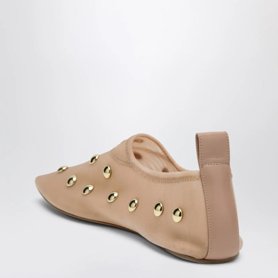 Chloé - Rita Blushy Beige ballet flats in transparent mesh