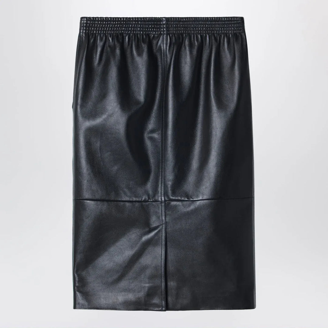 Chloé - Black pencil skirt in plongé nappa leather