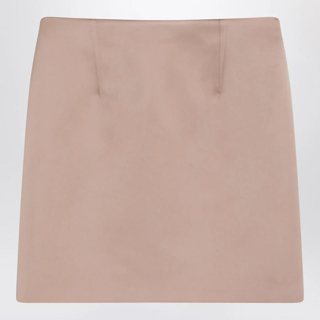 Chloé - Short pink satin pencil skirt
