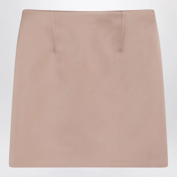 Chloé - Short pink satin pencil skirt