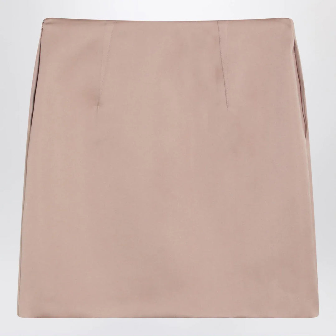 Chloé - Short pink satin pencil skirt