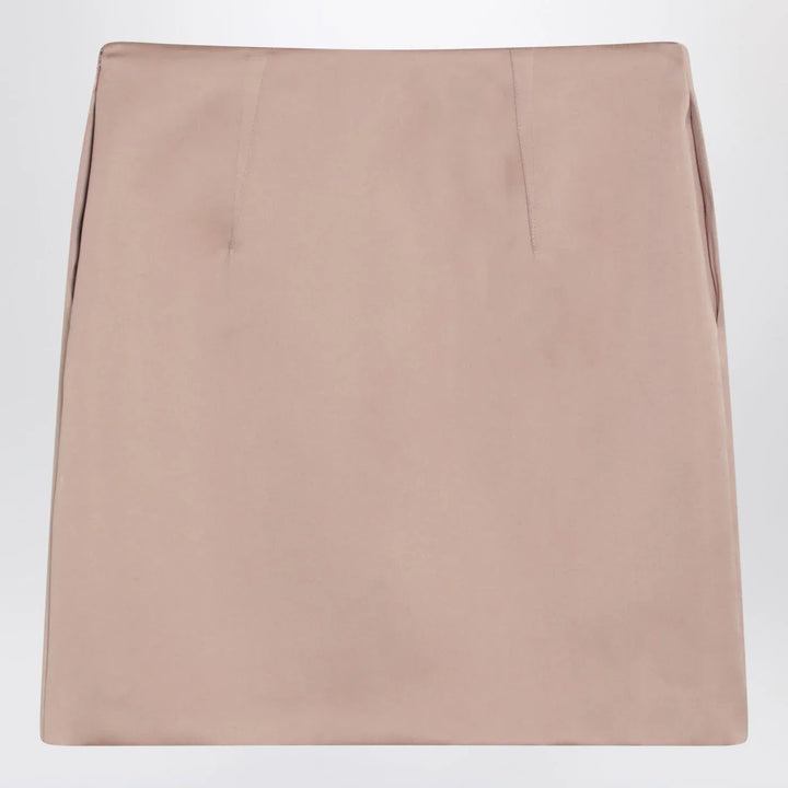 Chloé - Short pink satin pencil skirt