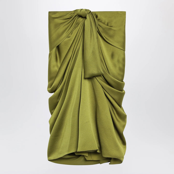 Chloé - Green draped silk skirt