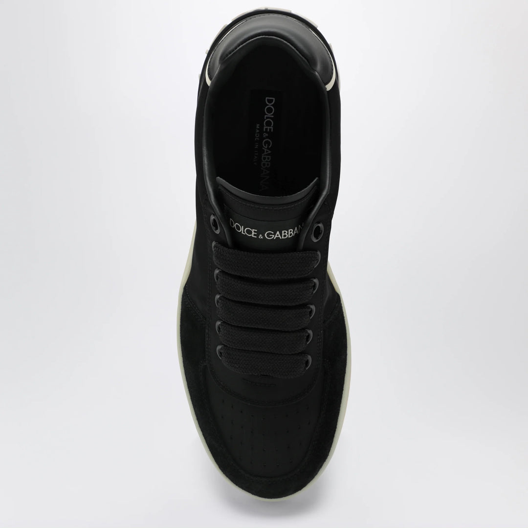 Dolce&amp;Gabbana - Portofino panelled sneakers in black leather