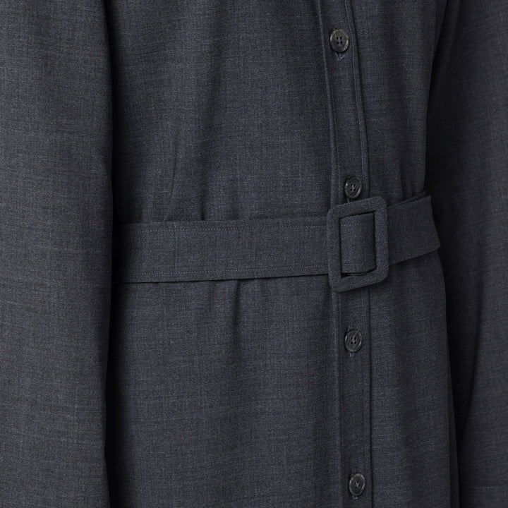 P.A.R.O.S.H. - Anthracite grey belted shirt dress