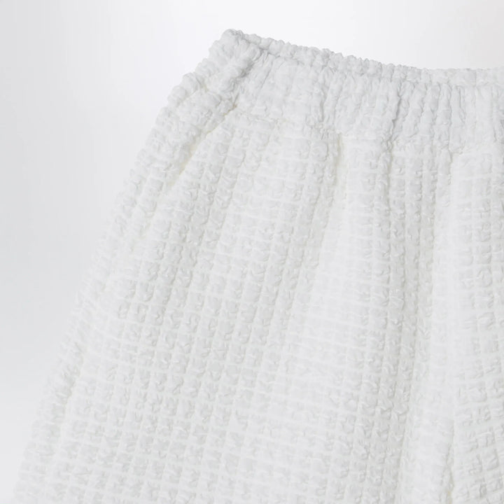 Douuod - White shorts in textured fabric Brand Shorts