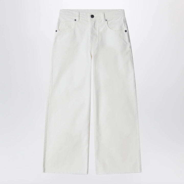 Douuod - Ivory white denim trousers
