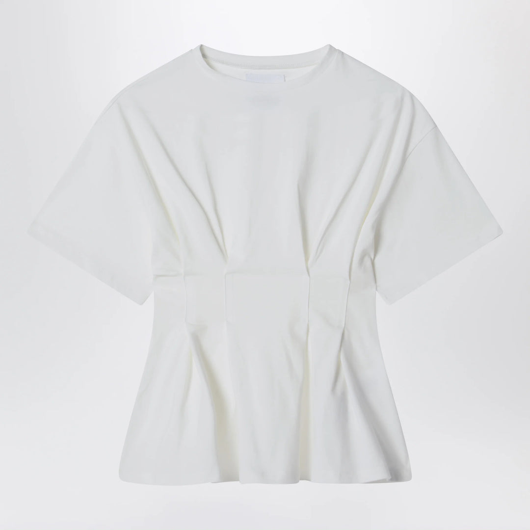 Douuod - Calendula ivory cotton T-shirt