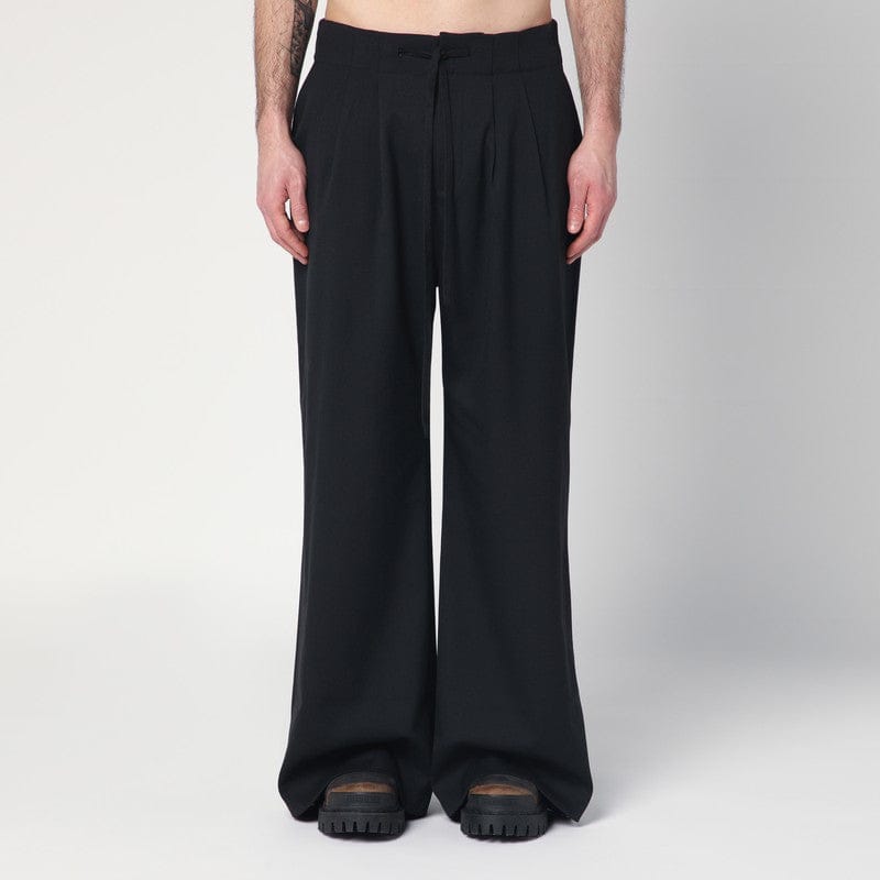 Pants Entire Studios - Wide black wool-blend trousers - M Brand