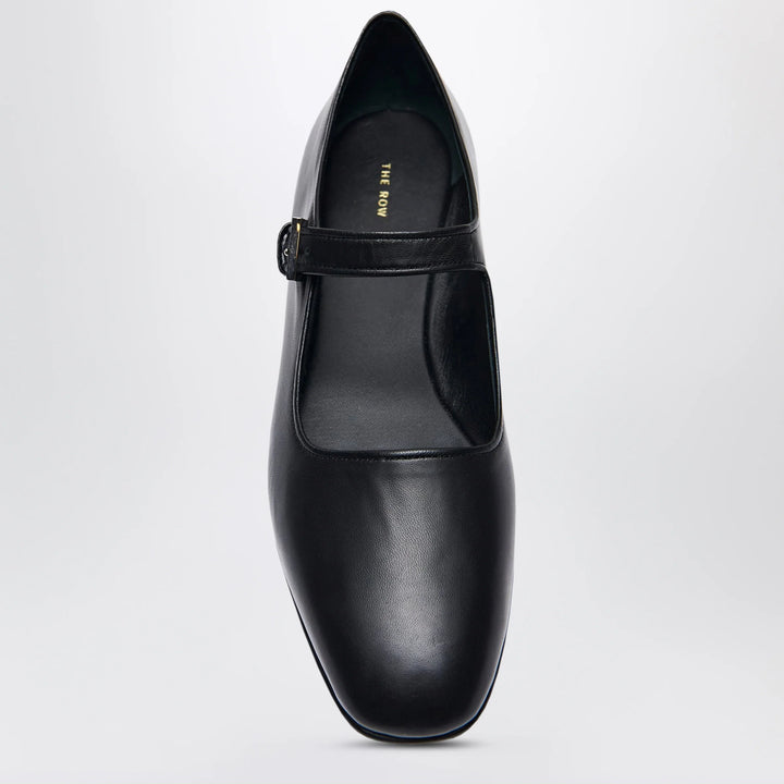 The Row - Ava Mary Jane shoes in black leather