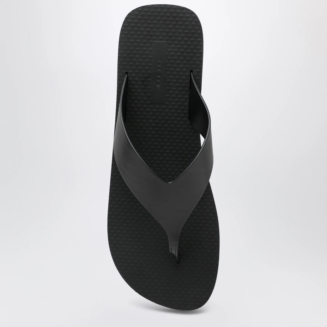 The Row - Dune Ginza classic leather sandal black