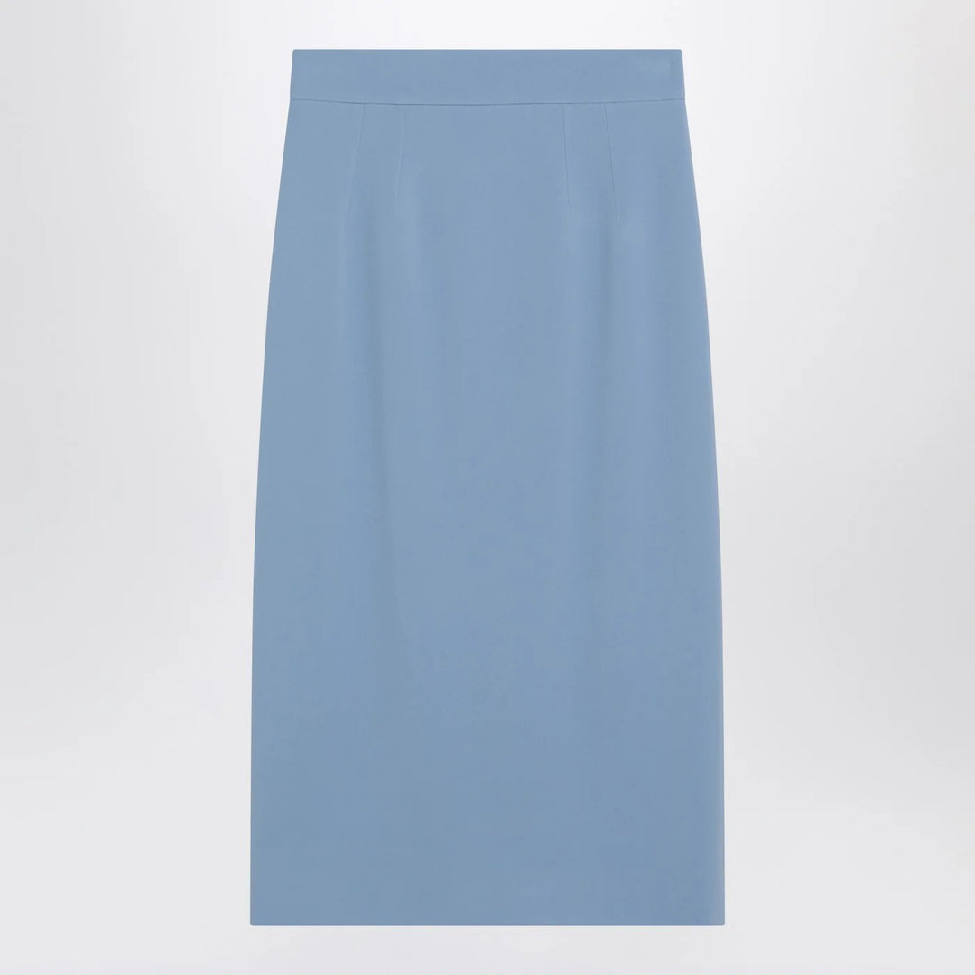 Dolce&amp;Gabbana - Light blue stretch cady skirt