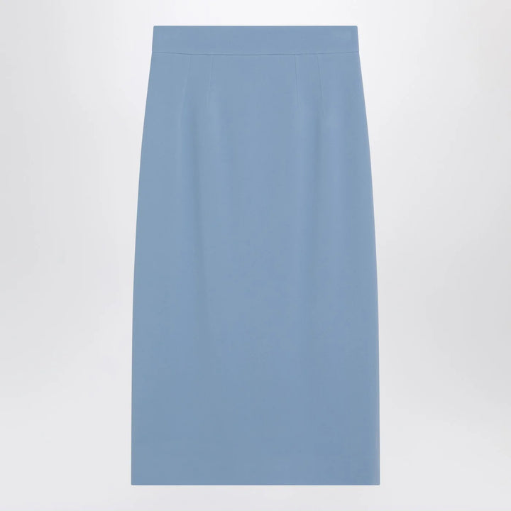 Dolce&amp;Gabbana - Light blue stretch cady skirt