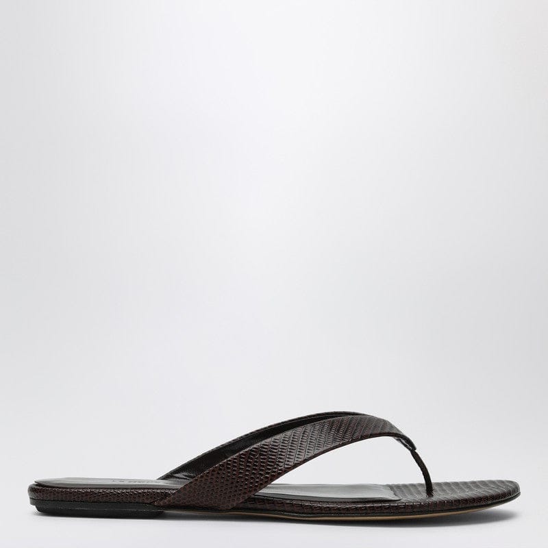 Shoes Le Monde Béryl - Brown leather flip-flops - 38 IT Brand