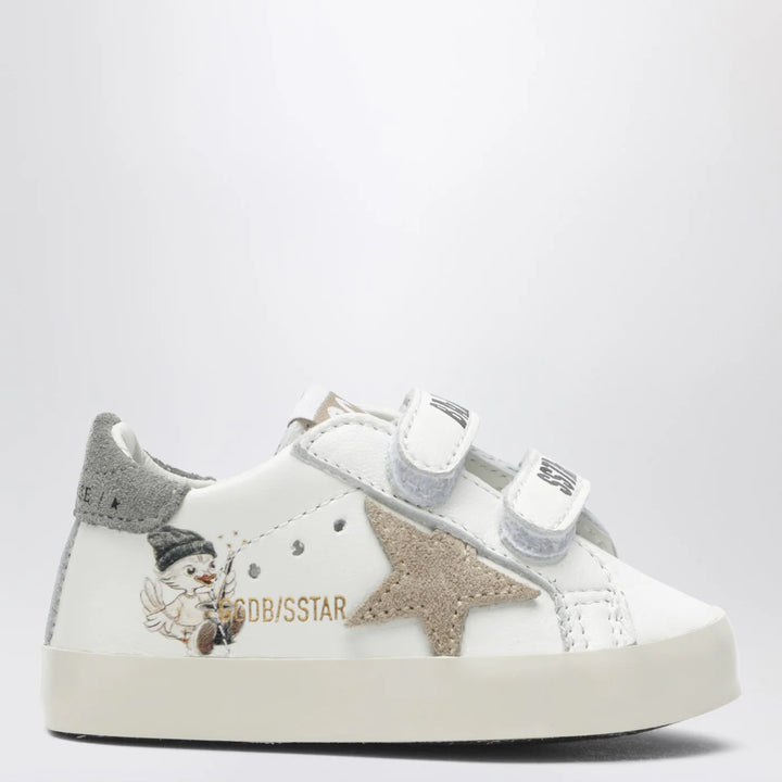 Golden Goose - White/beige Old School baby trainers with duck motif