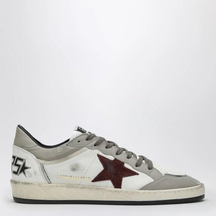 Golden Goose - Ball Star Sneakers white/taupe/burgundy