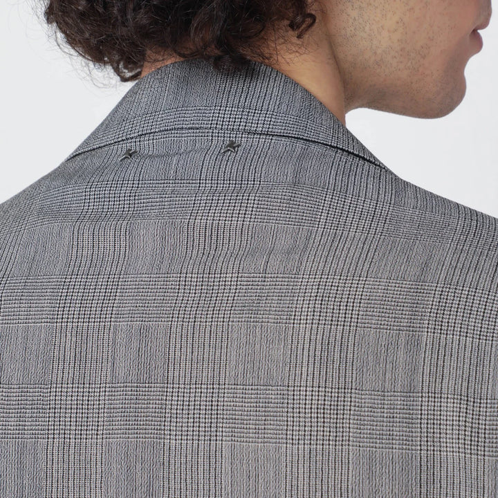 Golden Goose - Grey single-breasted Prince of Wales jacket