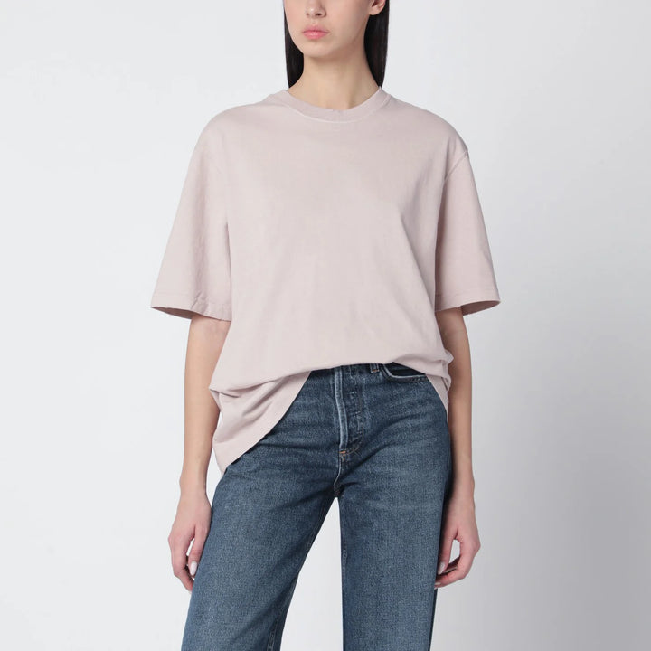 Golden Goose - Pink T-shirt with reversed logo lettering on the back