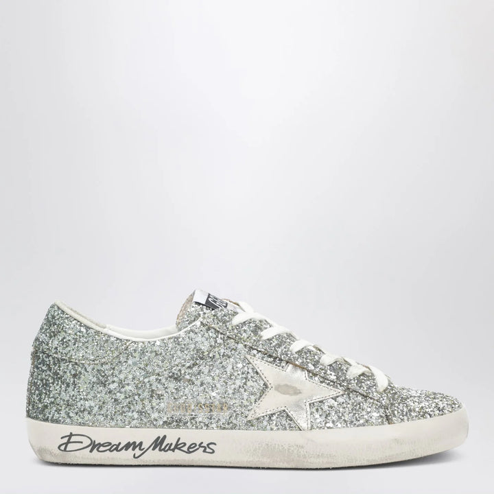 Golden Goose - Super-Star Sneakers in silver glitter with dégradé effect